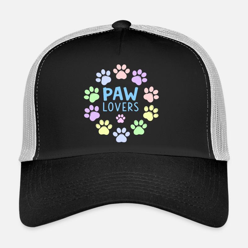 PAW LOVERS Bleu Pattes Pastel Casquette trucker 