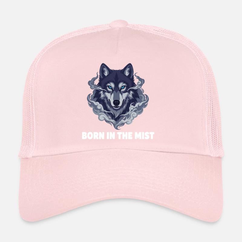 Nebelwolf : Wolfkopf dans la brume Casquette trucker 