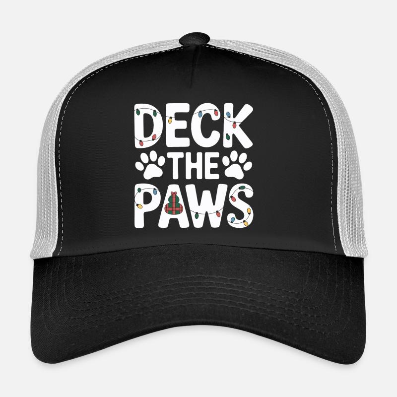 Fête de Noël Deck the Paws Casquette trucker 
