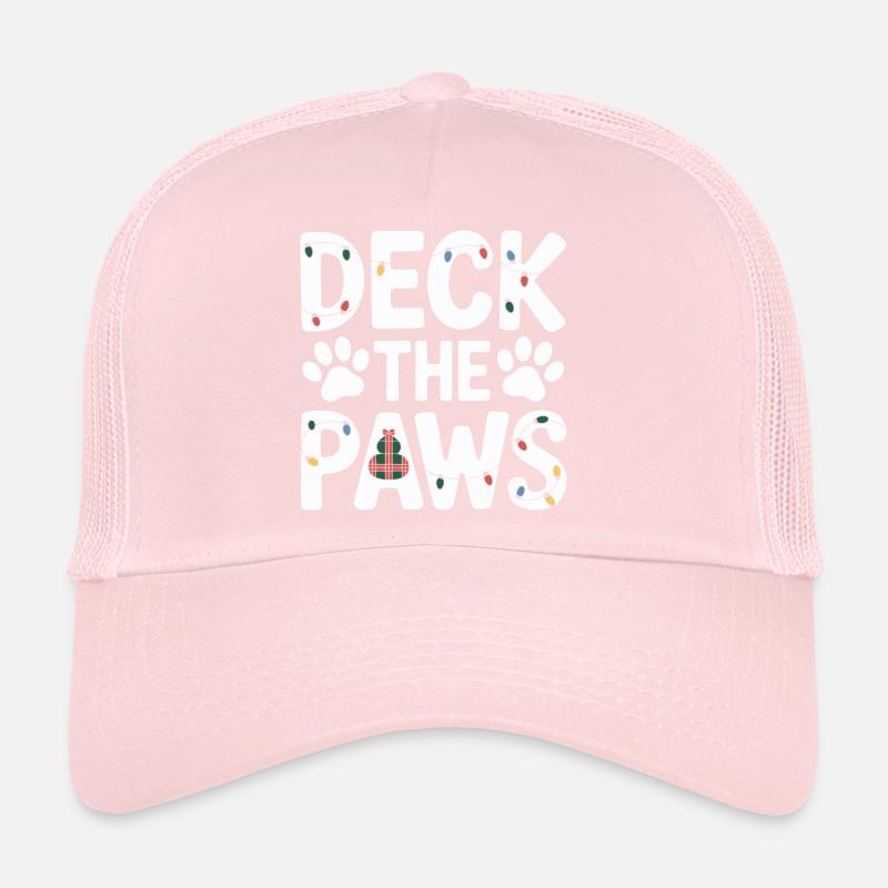 Fête de Noël Deck the Paws Casquette trucker 