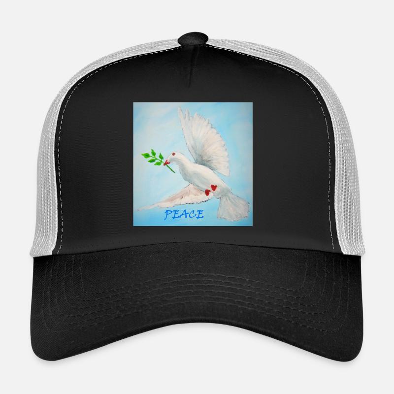 Colombe de paix avec branche Casquette trucker 