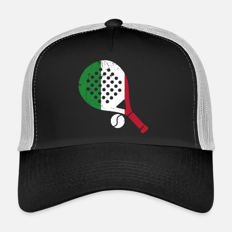Padel Racket Italy Style - Trucker Cap - black/stone grey