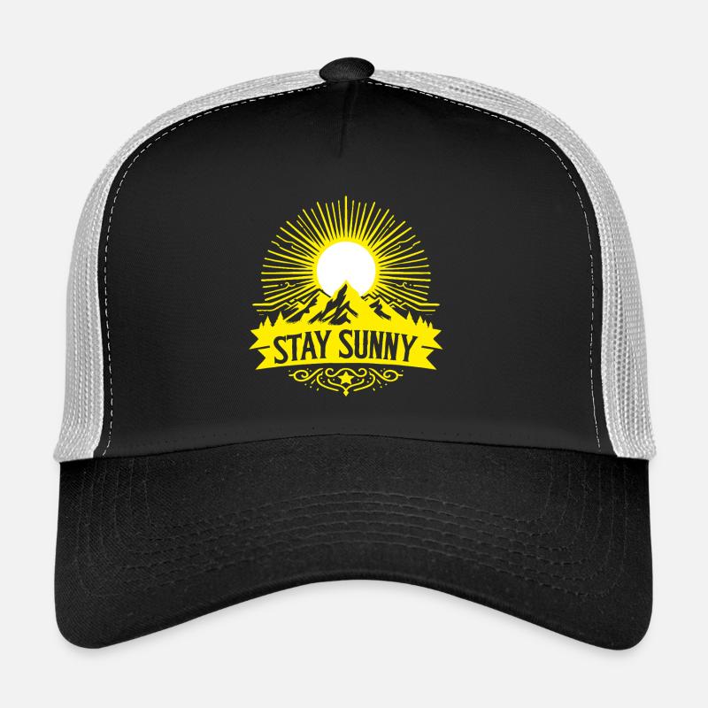 Reste ensoleillé - Soleil blanc Casquette trucker 