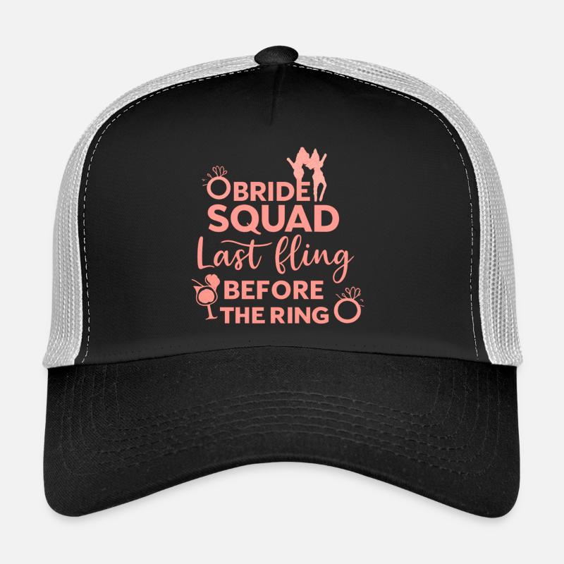 Bride Squad Letzte Affäre vor dem Ring - Trucker Cap - Schwarz/Steingrau