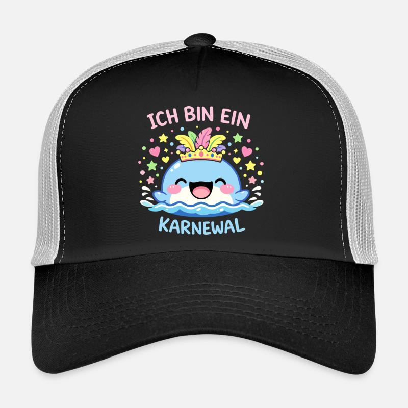 Ich bin ein Karnewal Karneval Fasching Geschenk - Trucker Cap - Schwarz/Steingrau