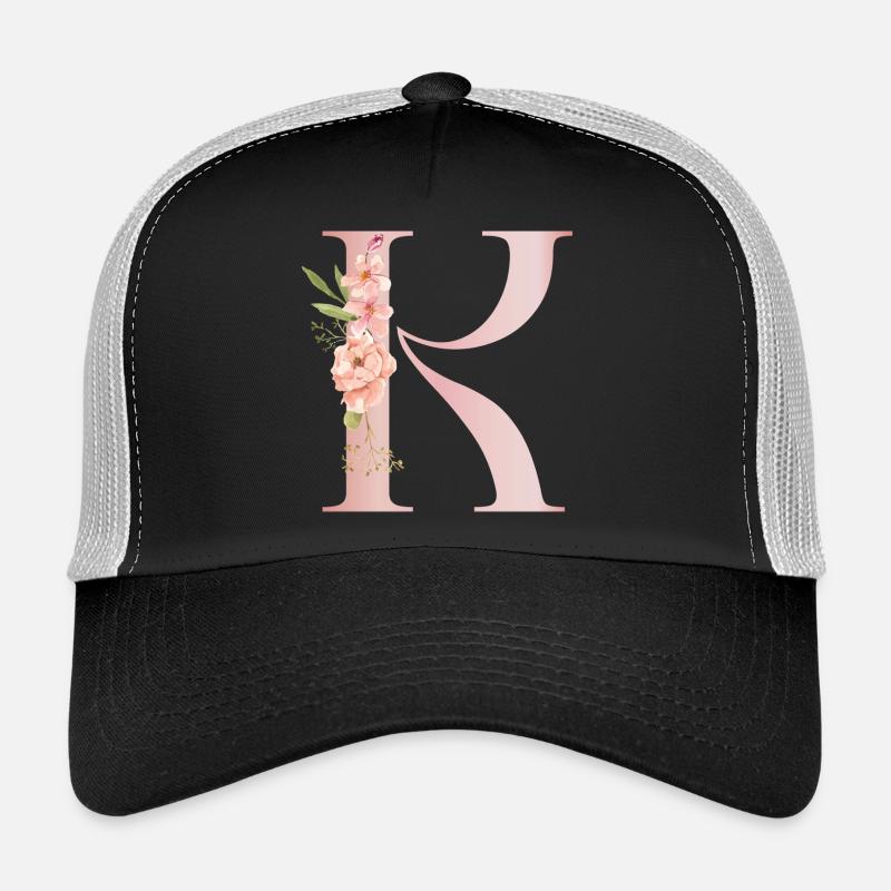 Pastell-R-Blumenmonogramm Trucker Cap