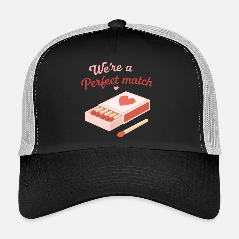 Citation d’amour parfaite design de couple mignon Casquette trucker 