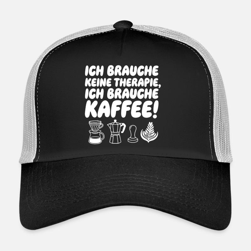 Ich brauche Kaffee Spruch mit KaffeeIcons Trucker Cap