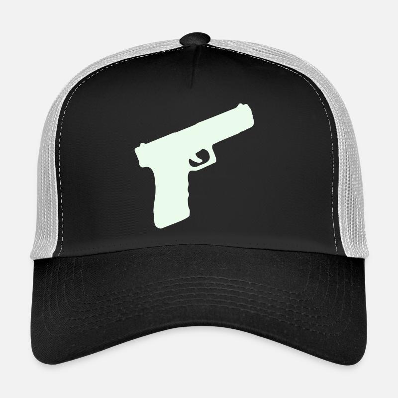 Pistol Weapon Trucker Cap