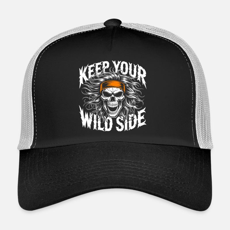 Keep Your Wild Side Skull Trucker Cap