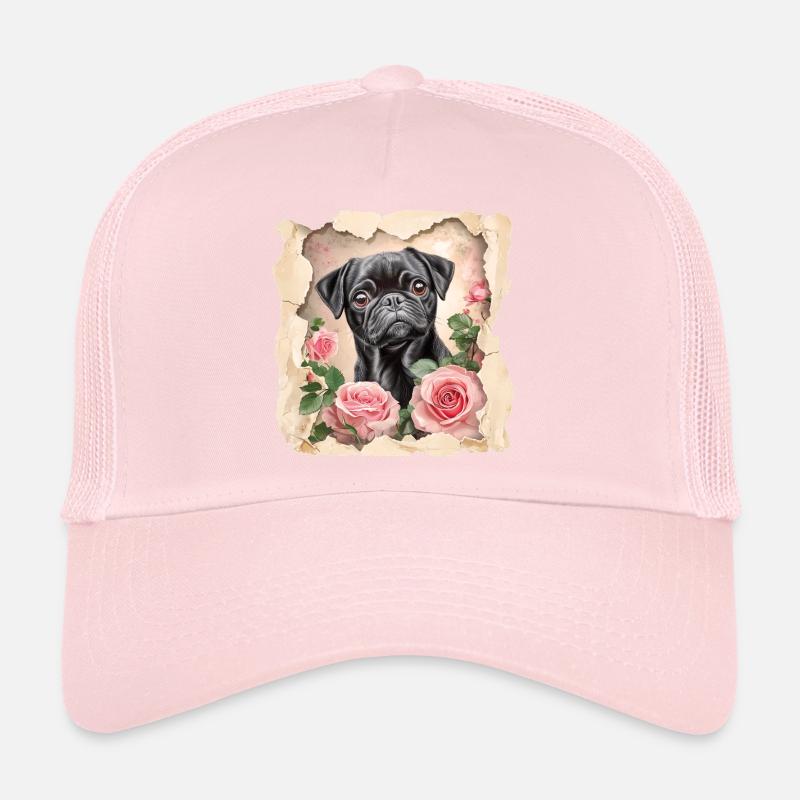 Black Pug Vintage Casquette trucker