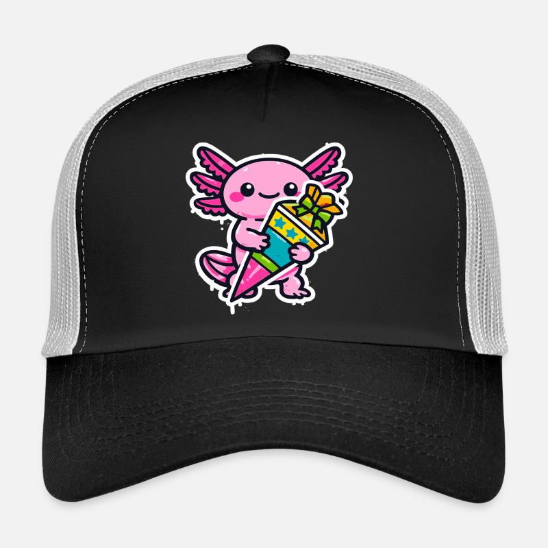 Niedliches Axolotl Kind Einschulung Schulanfang Trucker Cap