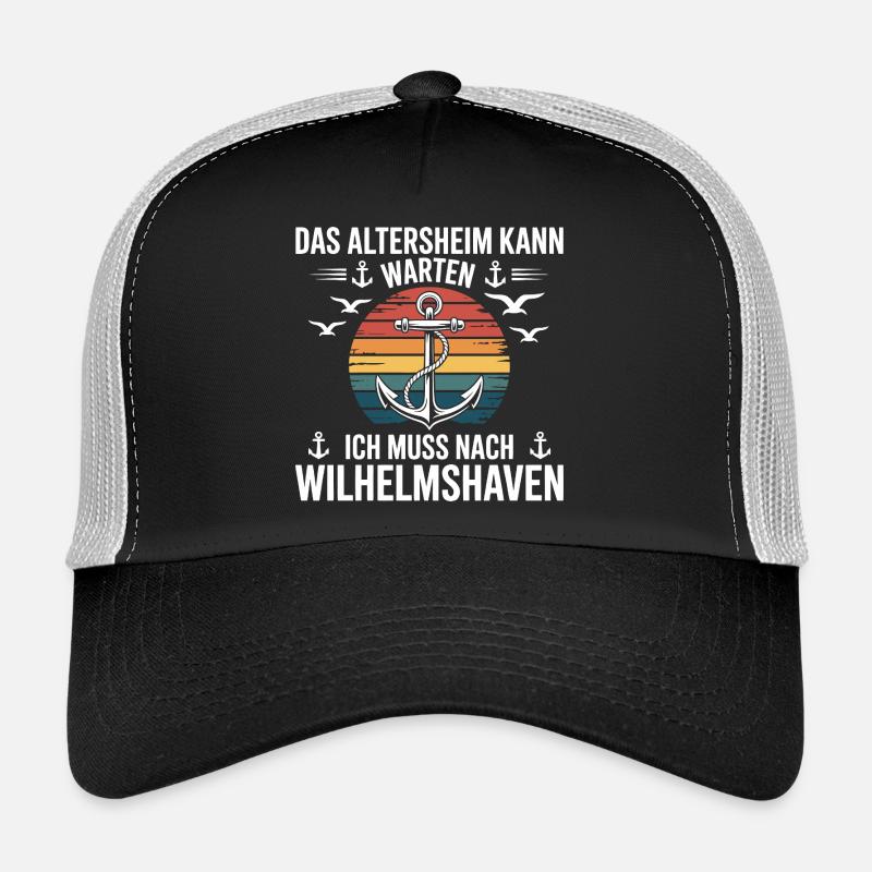 Wilhelmshaven Sprüche Wilhelmshavener Spruch - Trucker Cap - Schwarz/Steingrau