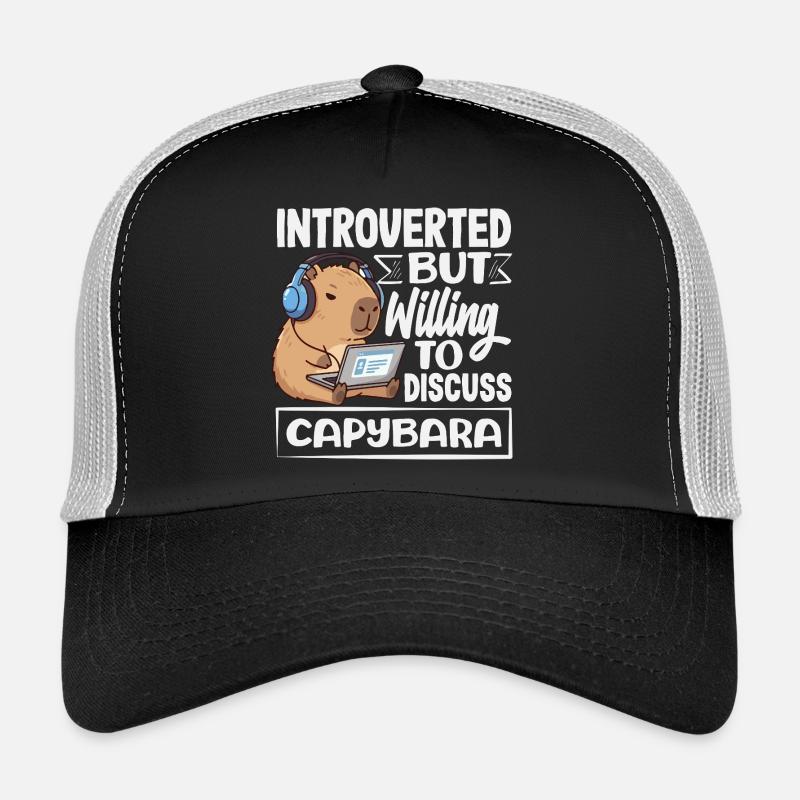 Introverti mais désireux de discuter de Capybara Casquette trucker 