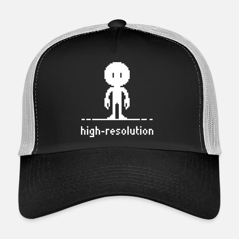 Pixel Art High Resolution Funny Irony Design Trucker Cap
