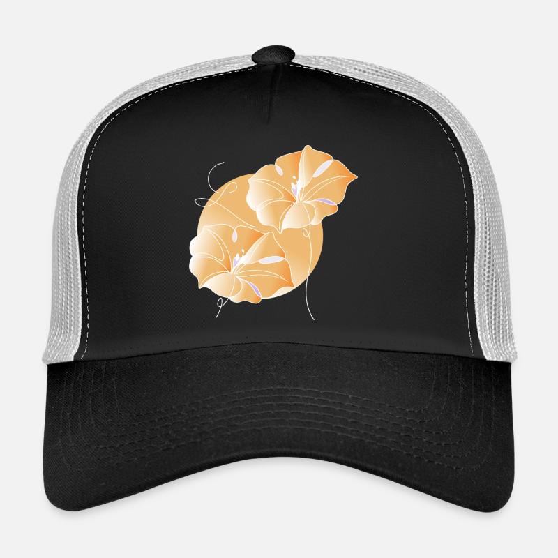 Illustration de fleurs en dessin lineal Casquette trucker 