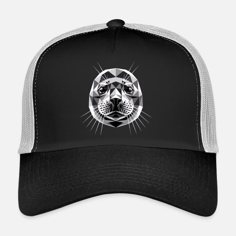 Robbe mit Sonnenbrille Seehund Walross Süße Robben Trucker Cap