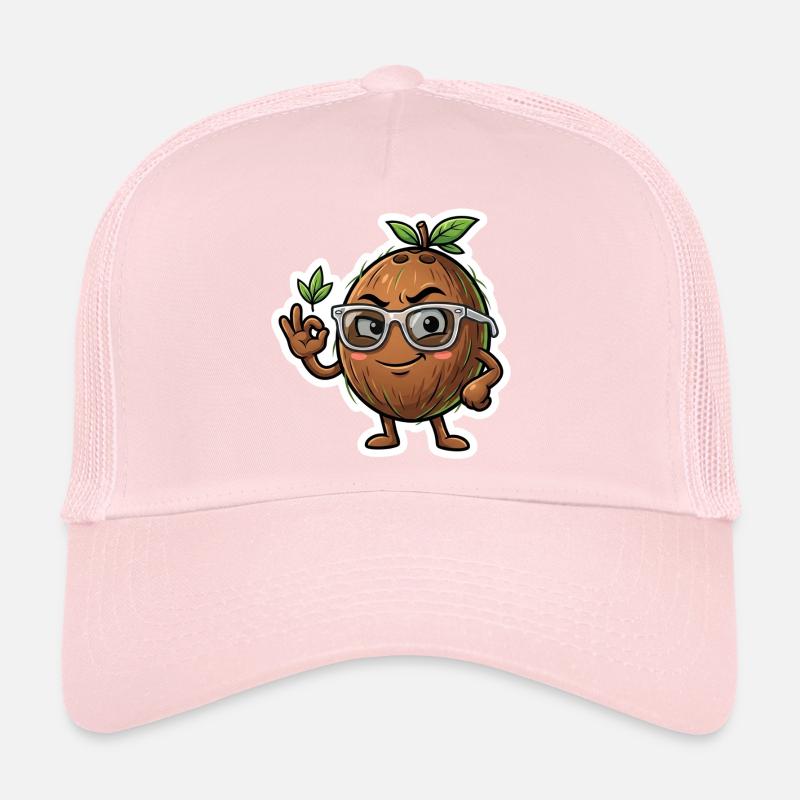 Coconut Nerd with Glasses Casquette trucker 