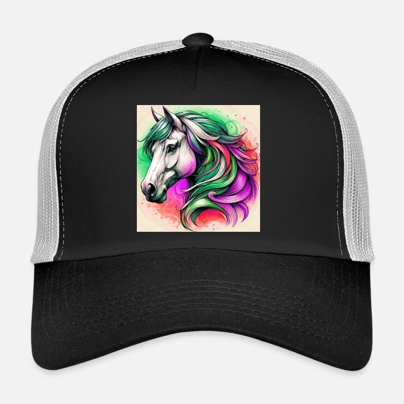 horse - Trucker Cap - black/stone grey