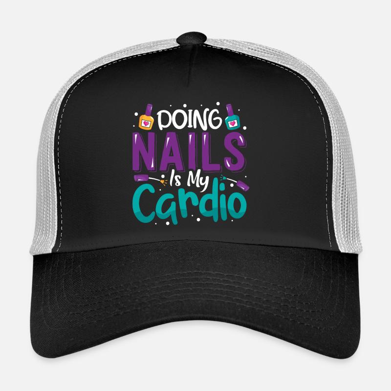 Designer de manucures Salon de manucure cosmétiques Casquette trucker 