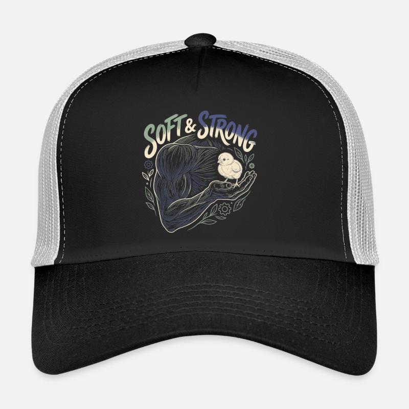Hommes doux et forts Casquette trucker 