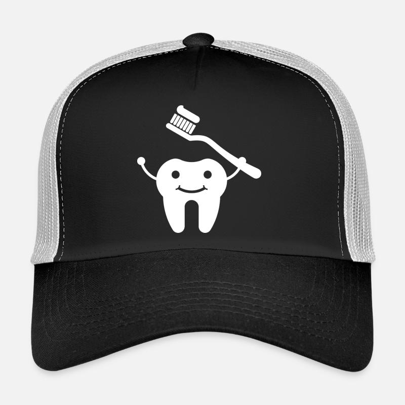 Dent avec brosse à dents Casquette trucker 