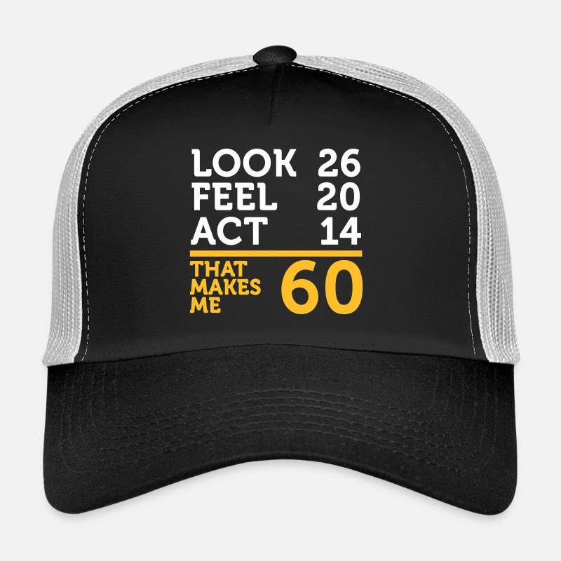 Ich bin 60 Jahre alt, aber ich kann noch klettern! - Trucker Cap - Schwarz/Steingrau