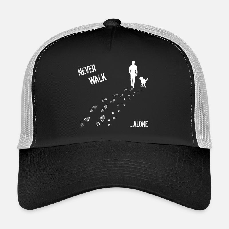 MAN AND DOG NEVER WALK ALONE - Trucker Cap - black/stone grey