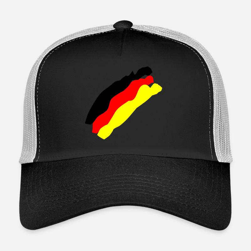 Deutsche Flagge - Trucker Cap - Schwarz/Steingrau