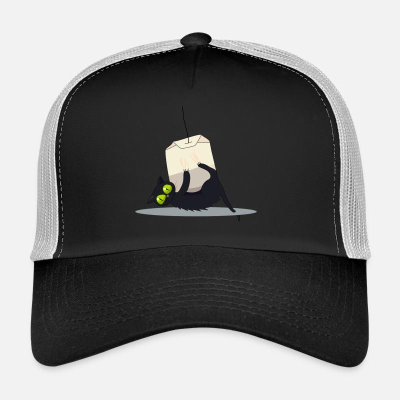 cat on tea bag Trucker Cap