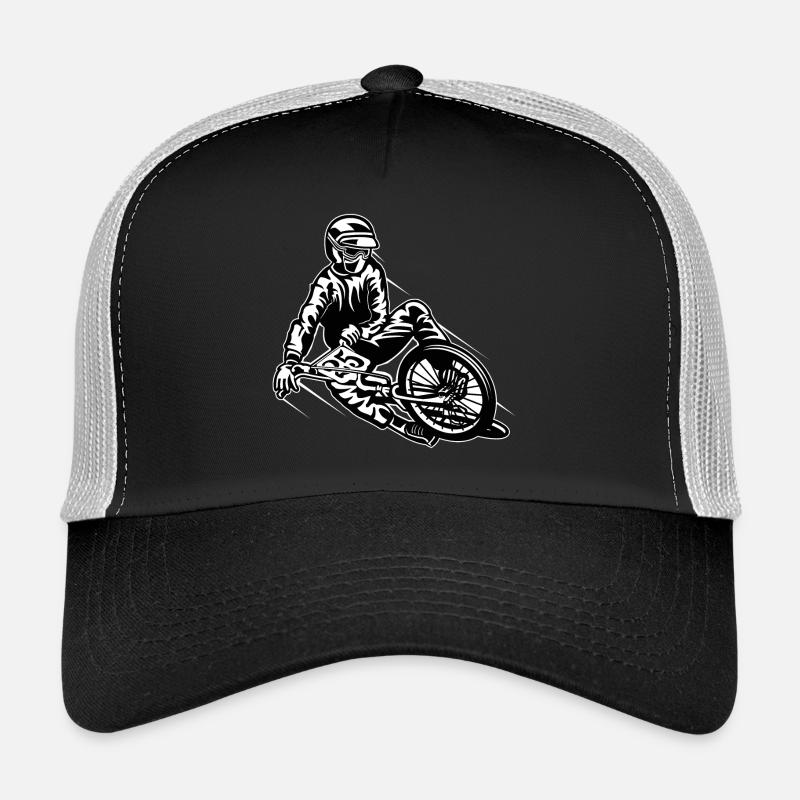 BMX / Mountain Biker 03_schwarz white - Trucker Cap - black/stone grey