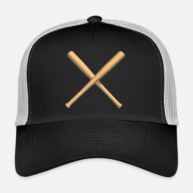 batte de baseball - Casquette trucker  - noir/gris pierre