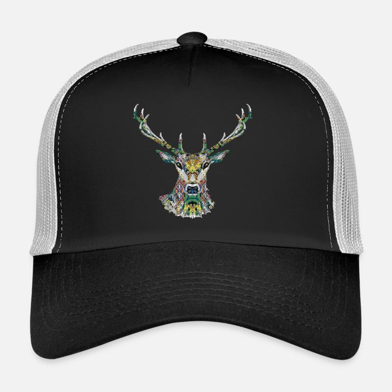 cerf - Casquette trucker  - noir/gris pierre
