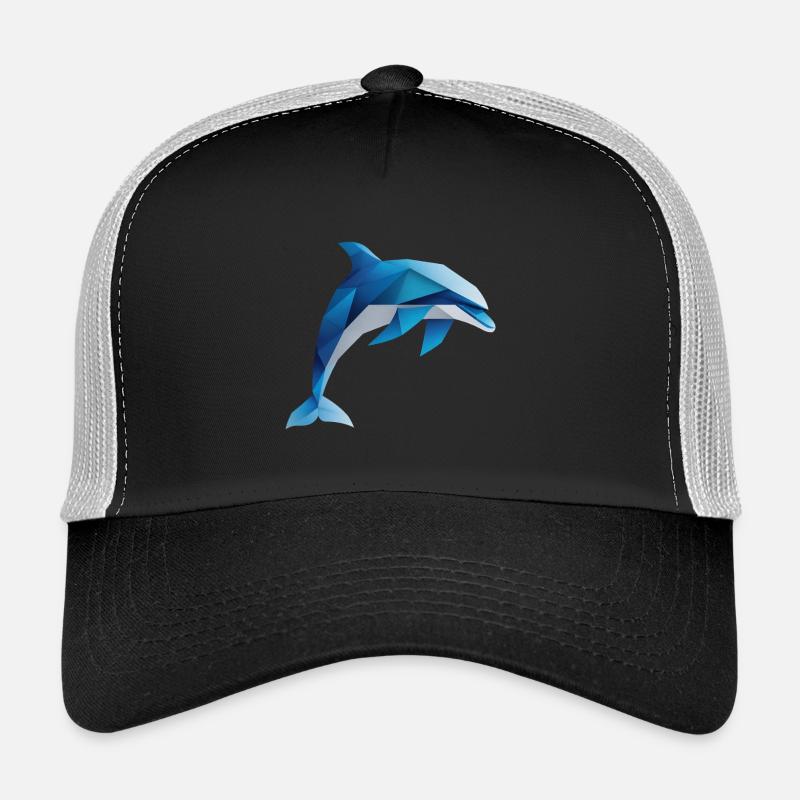 Tauchender Delfin, Wassertier - Trucker Cap - Schwarz/Steingrau