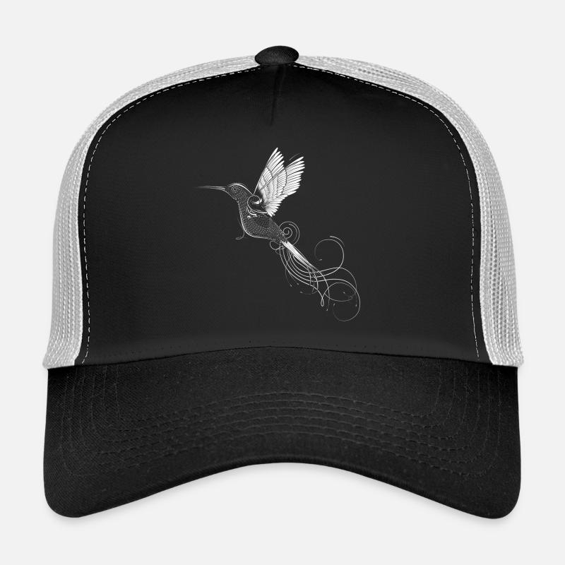 fanciful hummingbird - Trucker Cap - black/stone grey