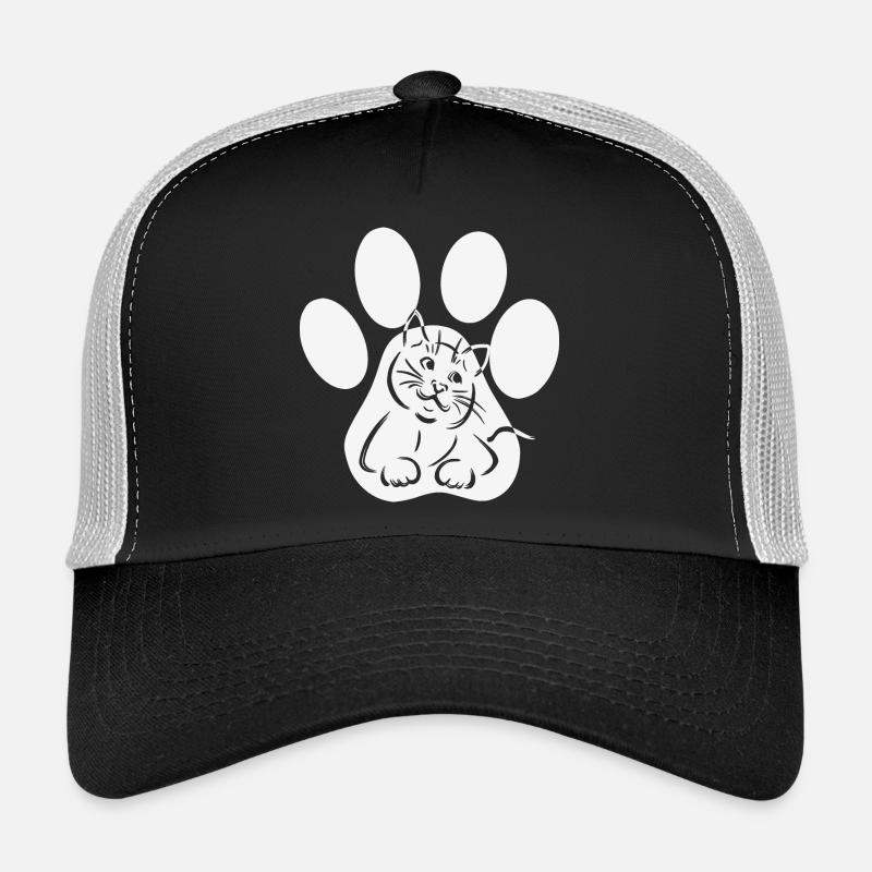 Cat Paw Cat in Paw Gift - Trucker Cap - black/stone grey