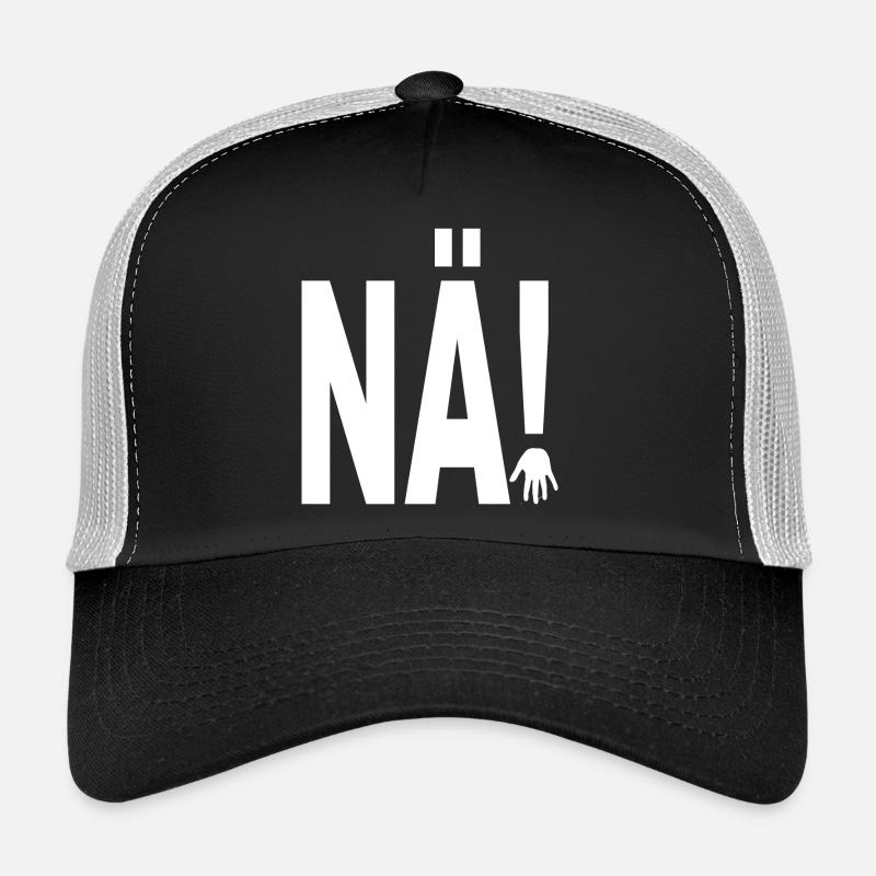 NÄ! - Trucker Cap - Schwarz/Steingrau
