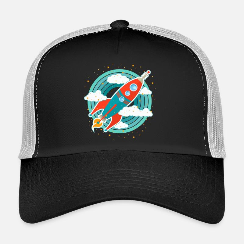 Fusée rétro (cercles) Casquette trucker 