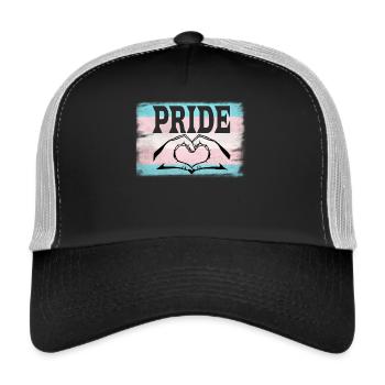 Transgender Pride - Trucker Cap - black/stone grey - Front