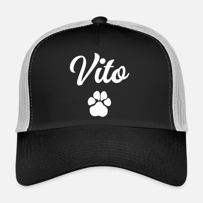 Nom du chien VITO avec patte Casquette trucker 