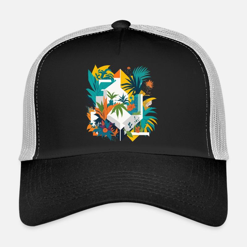 Geometric Jungle Trucker Cap