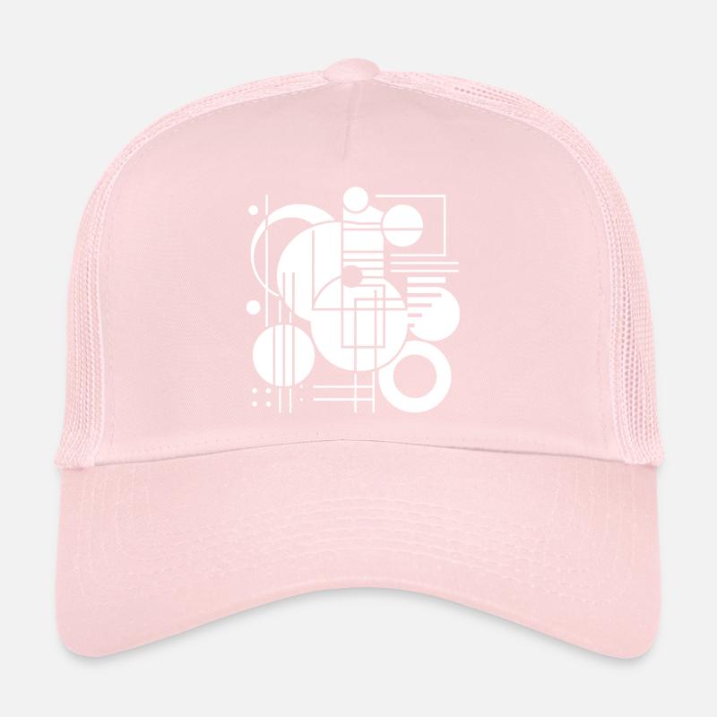 Geometrisches SchwarzWeiß Muster Druck Trucker Cap