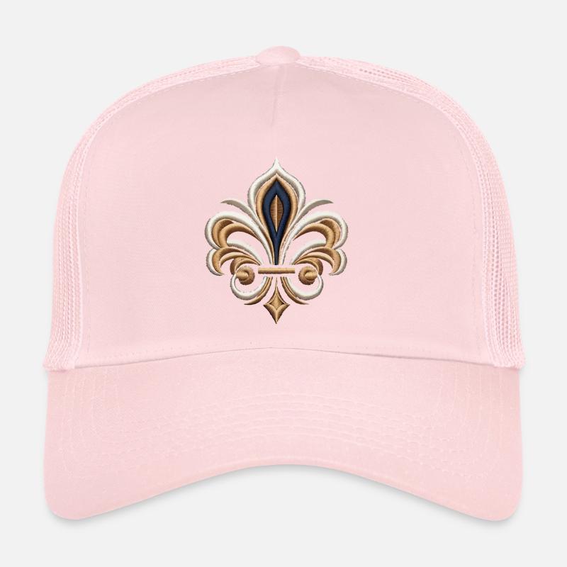 Broderie Élégante Fleur-de-Lys Casquette trucker 