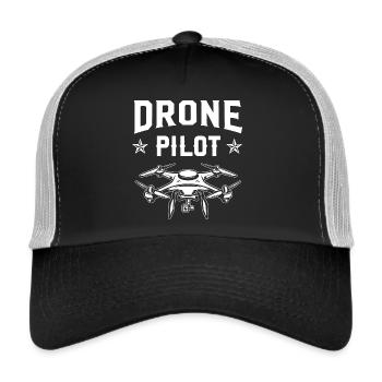 Drohnen-Pilot - Trucker Cap - Schwarz/Steingrau - Vorne
