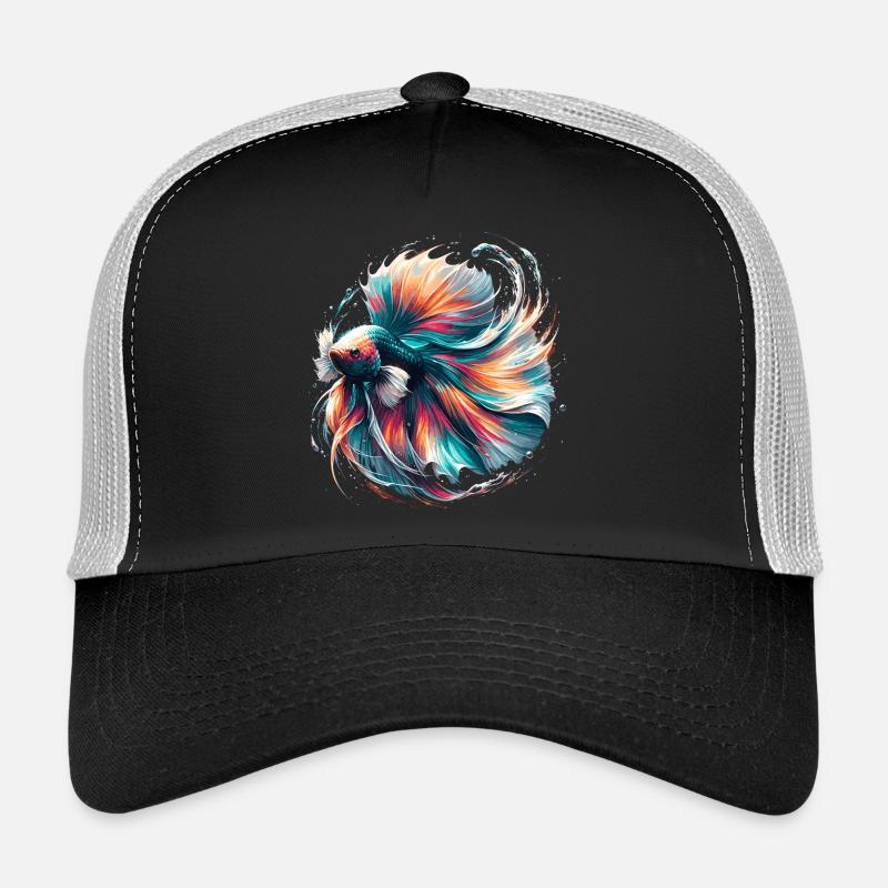Bright Betta Splendens, Colorful Trucker Cap