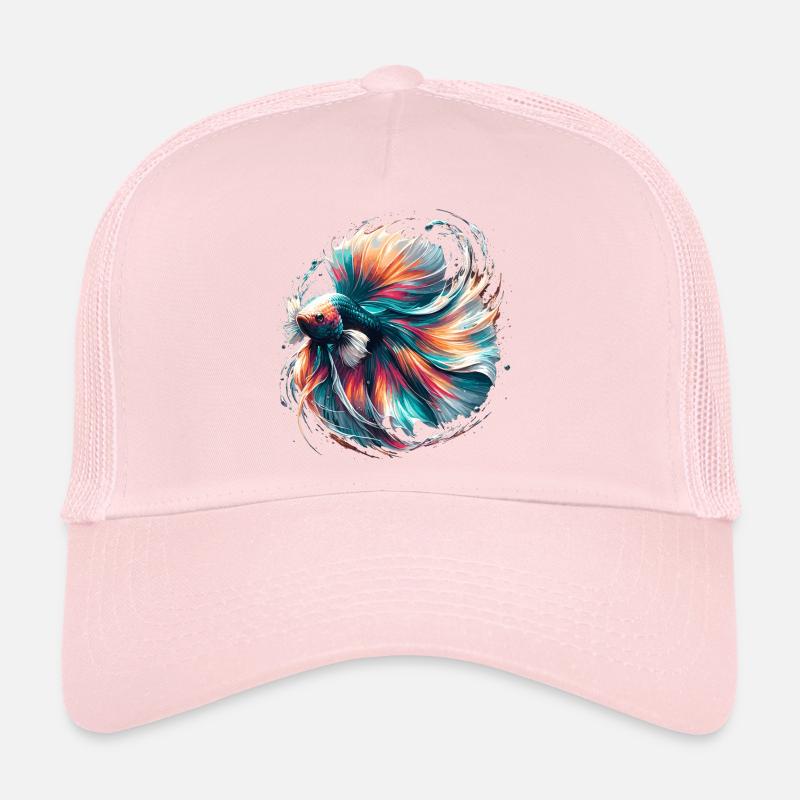 Bright Betta Splendens, Colorful Trucker Cap