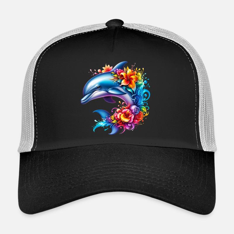 Delfin - Trucker Cap - Schwarz/Steingrau