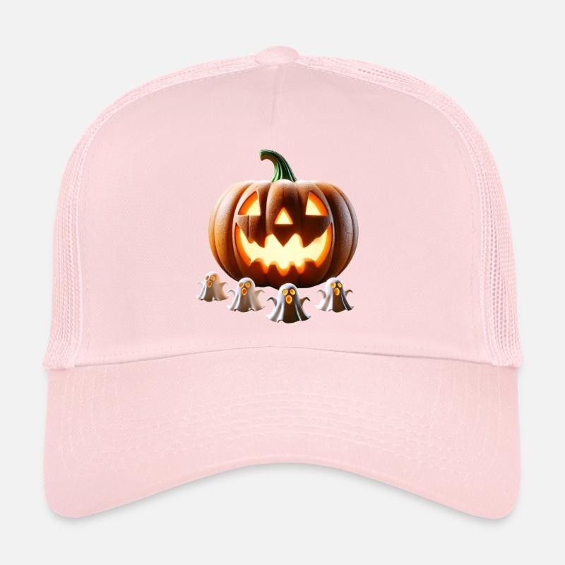 Fantômes de citrouille d’Halloween Casquette trucker 