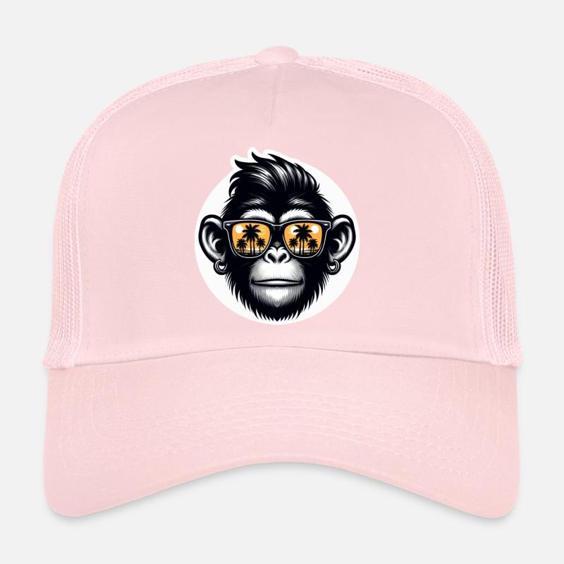 Affe Brille Palmen Trucker Cap