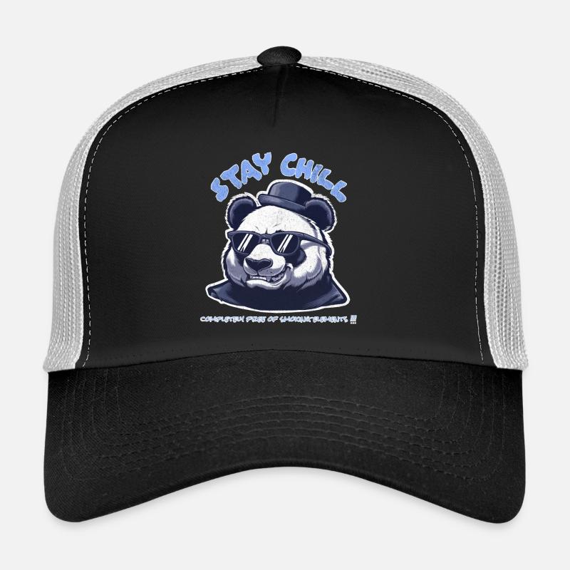 "Stay Chill" - Trucker Cap - Schwarz/Steingrau